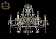 Люстра подвесная хрустальная 11.12.6.240.Gd.Sp Bohemia Art Classic прозрачная на 6 ламп, основание золотое в стиле классический Люстра подвесная хрустальная 11.12.6.240.Gd.Sp Bohemia Art Classic прозрачная на 6 ламп, основание золотое в стиле классический